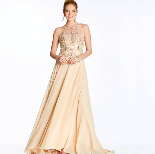 Tiffanys Rosalie Prom Dress Champagne