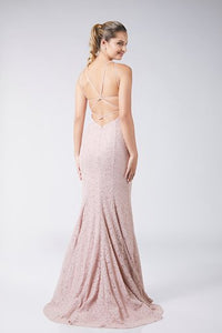 Back view of Tiffanys Valentina Prom dress. only available in red.